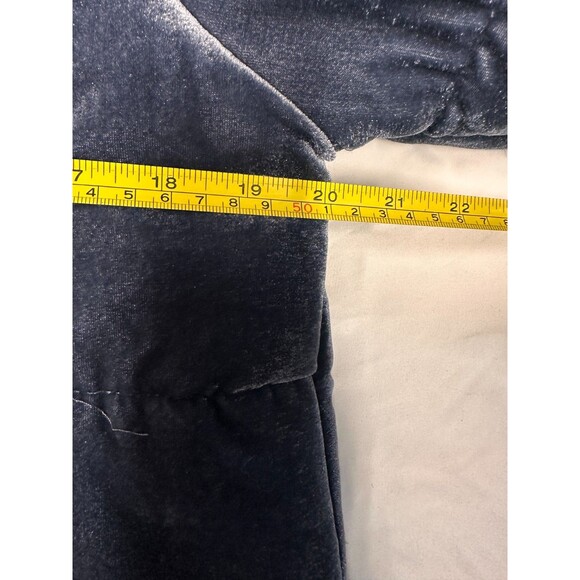 Jou Jou Women’s Blue Velvet Puffer Jacket Size M Zip Up Winter Warm Quilted Coat - Picture 7 of 11